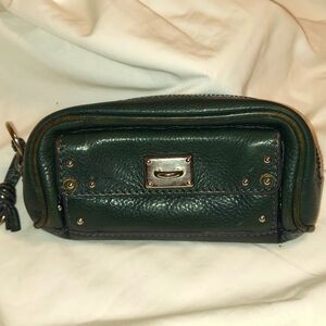 Chloe Paddington Style Green Leather Zippered Pouch Cosmetic Case